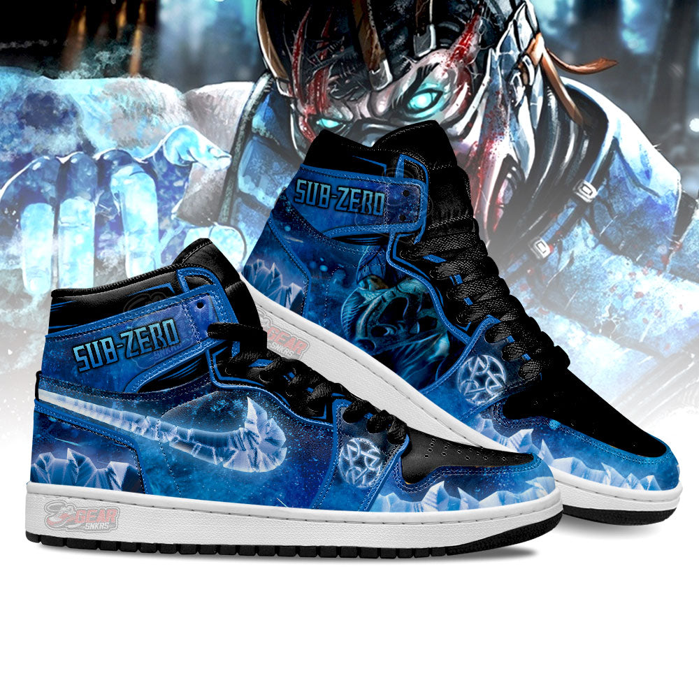 Mortal Kombat Sneakers Sub-zero Ice Style Shoes Custom For Fans-Gear Wanta