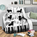 Music Dachshund Dog Fleece Blanket-Gear Wanta