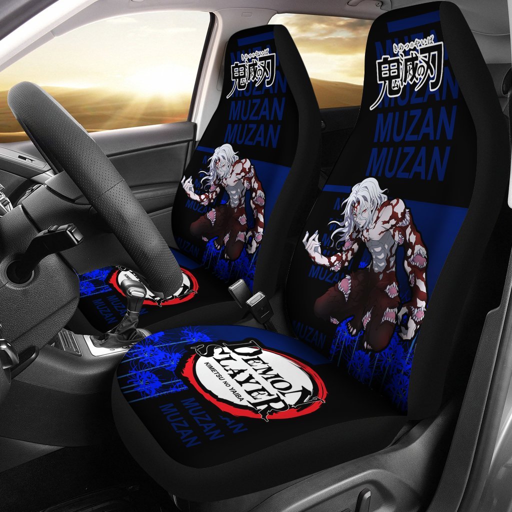 Muzan Demon Slayer Car Seat Covers Custom Anime Car Accessories-Gear Wanta
