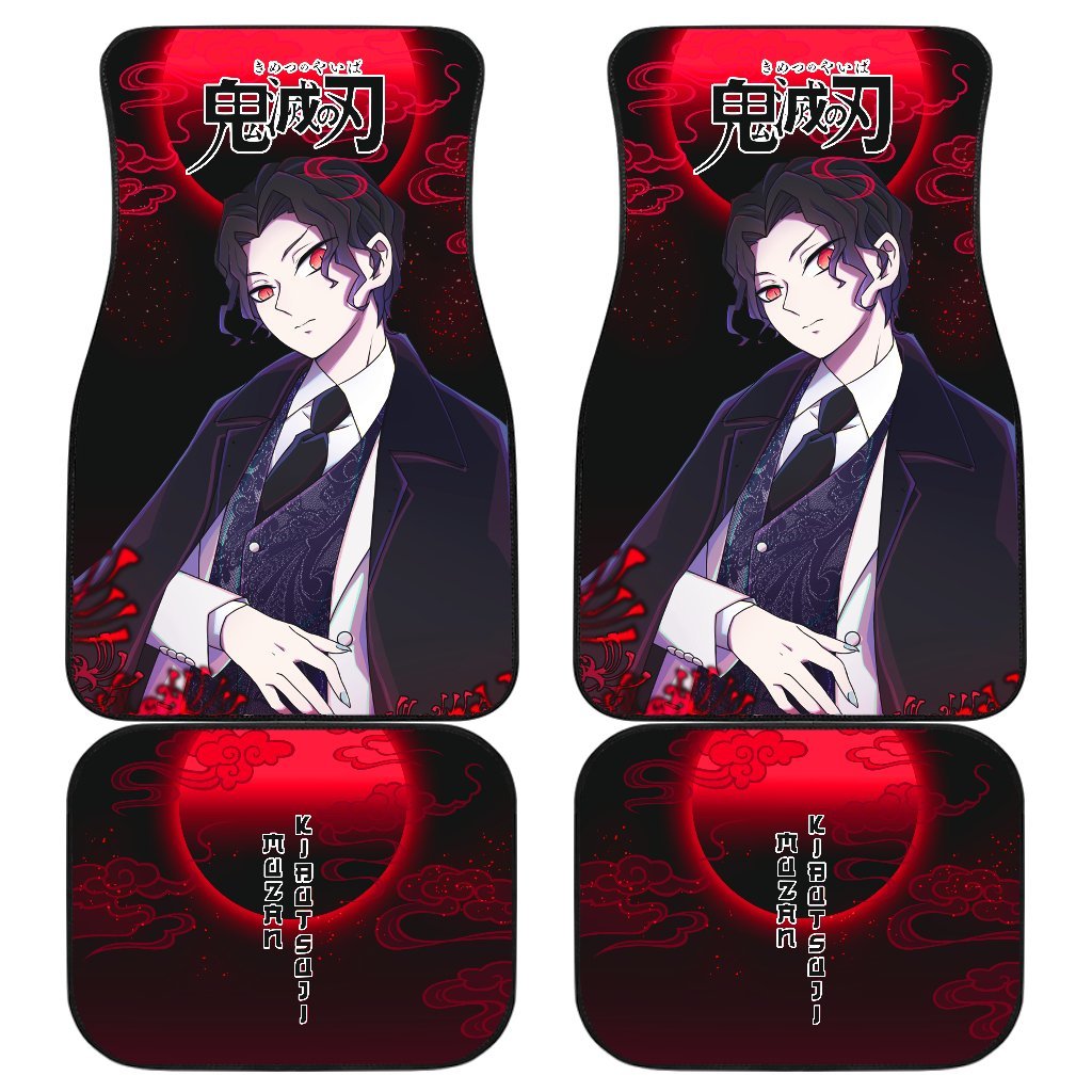 Muzan Demon Slayer Under The Moon Car Floor Mats Anime-Gear Wanta