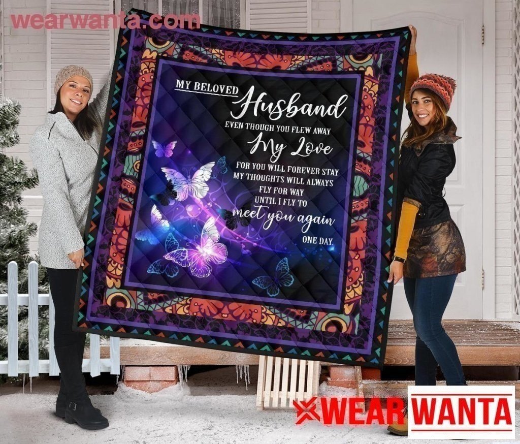 My Beloved Husband Memorial Quilt Blanket For Wife-Gear Wanta