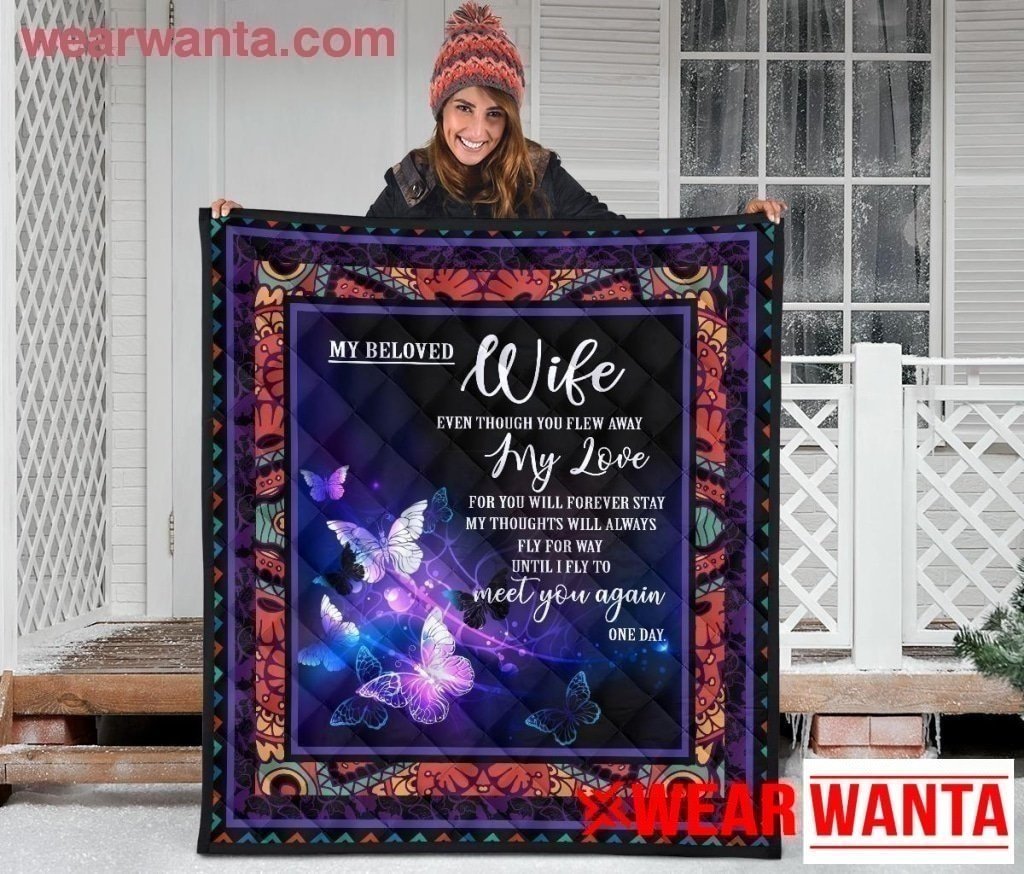 My Beloved Wife Memorial Quilt Blanket For Husband-Gear Wanta