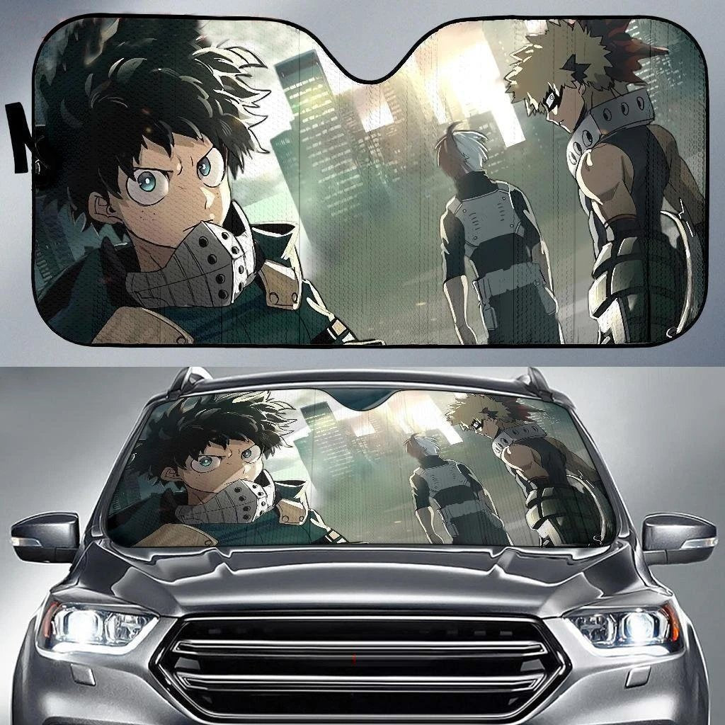 My Hero Academia Izuku Midoriya Katsuki Bakugo & Todoroki Car Sun Shade MN05-Gear Wanta