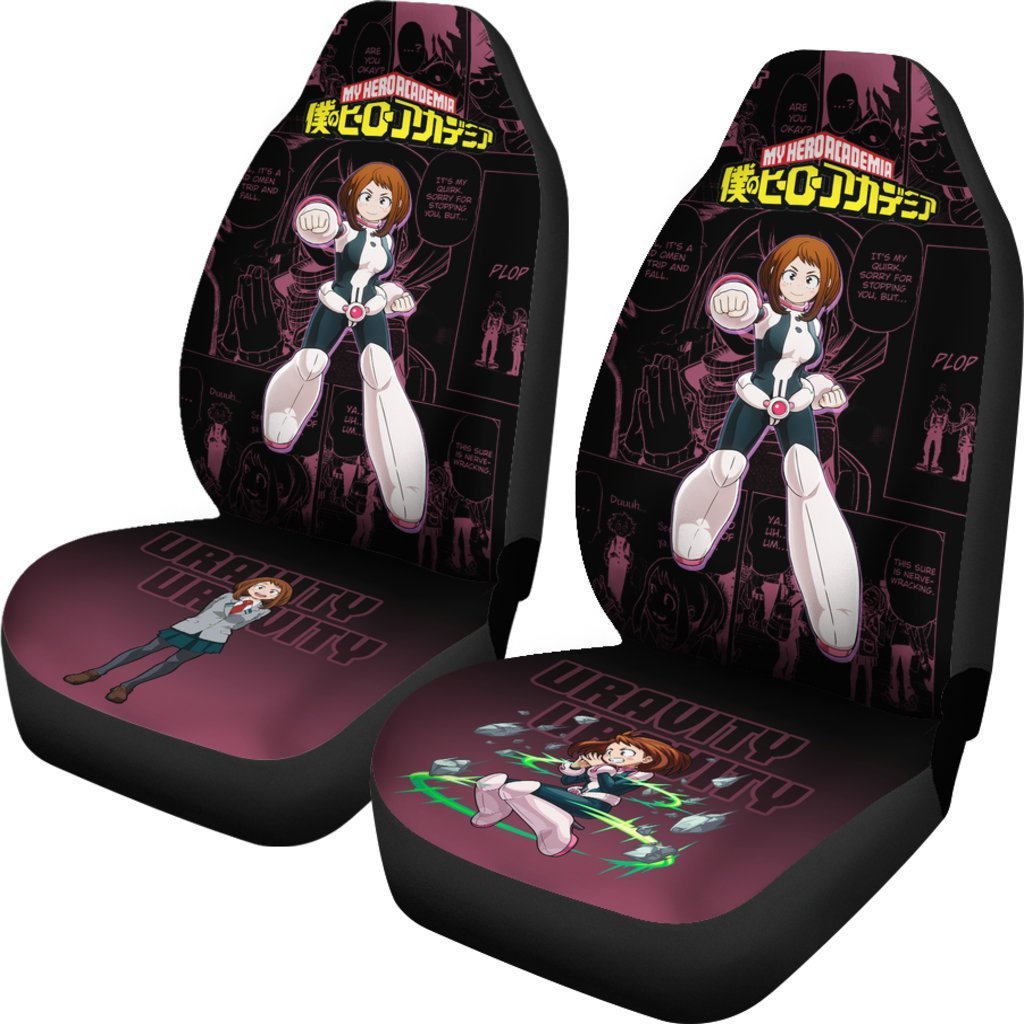 My Hero Academia Manga Mixed Anime Ochako Uraraka Car Seat Covers-Gear Wanta