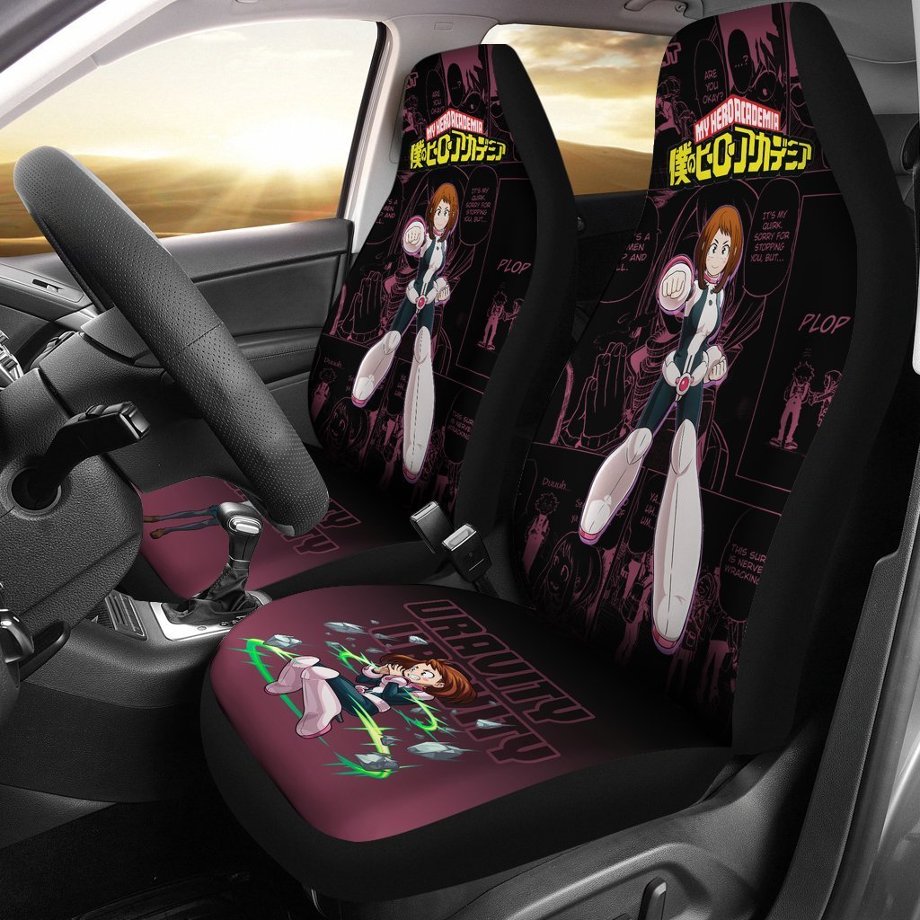 My Hero Academia Manga Mixed Anime Ochako Uraraka Car Seat Covers-Gear Wanta