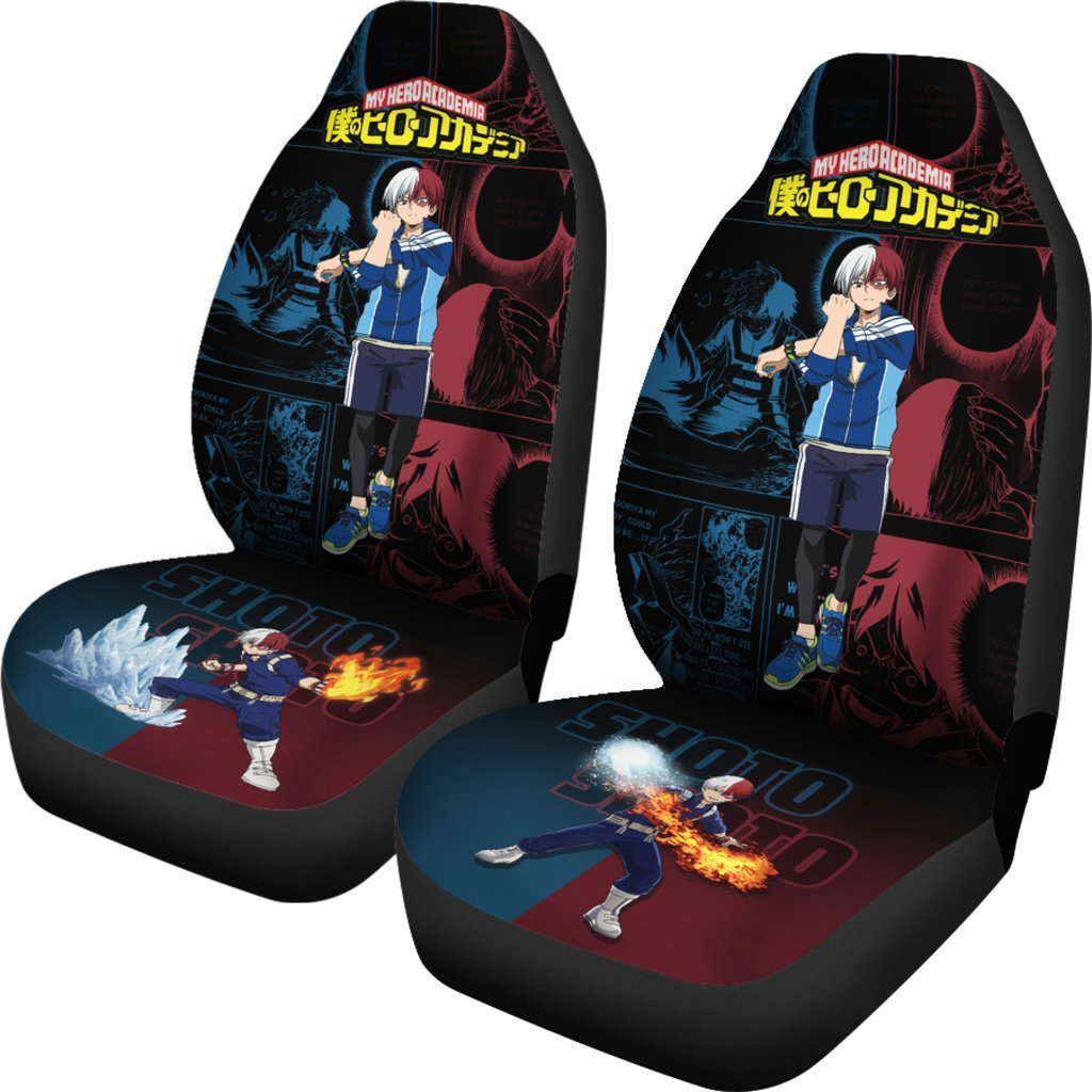 My Hero Academia Manga Mixed Anime Shoto Todoroki Car Seat Covers-Gear Wanta