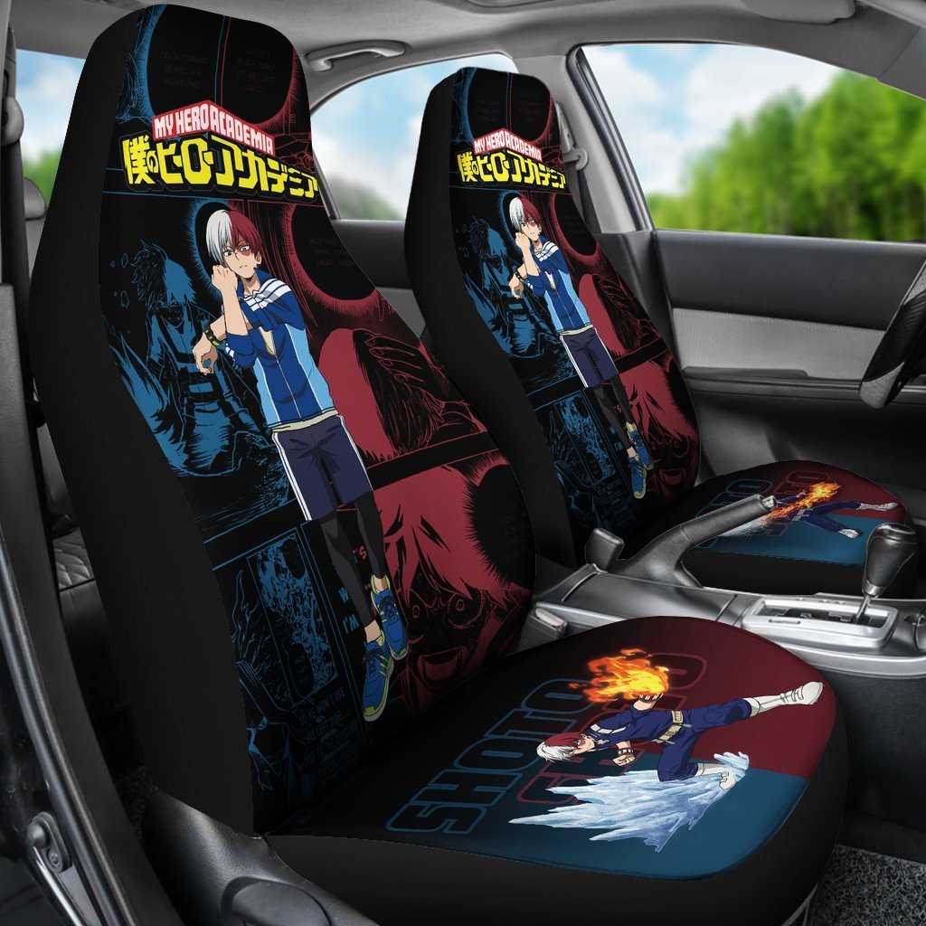 My Hero Academia Manga Mixed Anime Shoto Todoroki Car Seat Covers-Gear Wanta