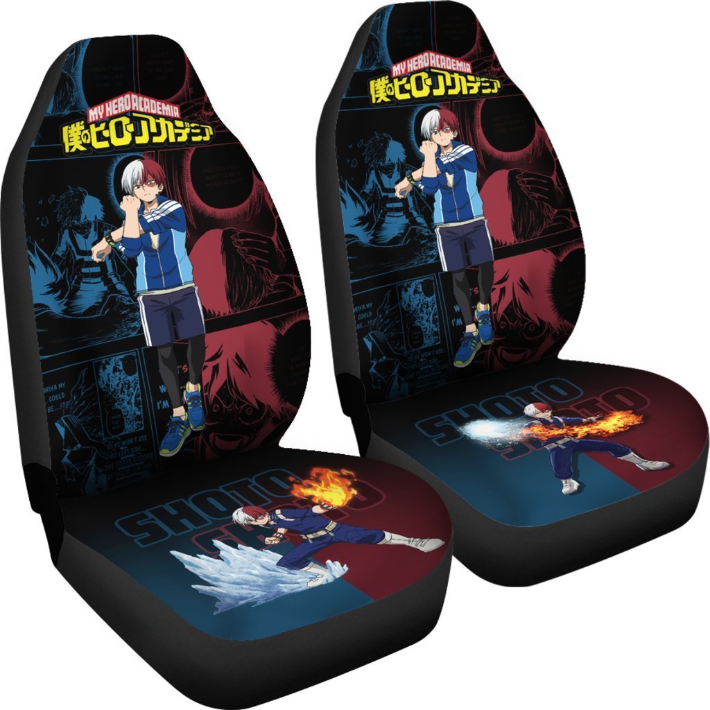 My Hero Academia Manga Mixed Anime Shoto Todoroki Car Seat Covers-Gear Wanta