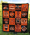 My Team Cincinnati Bengals Quilt Blanket For Custom-Gear Wanta