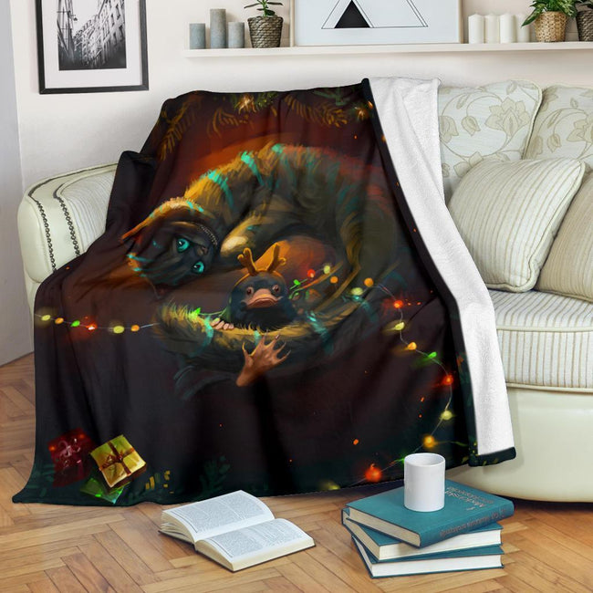 Mystery Cat & Niffler Fleece Blanket Amazing Gift Idea-Gear Wanta