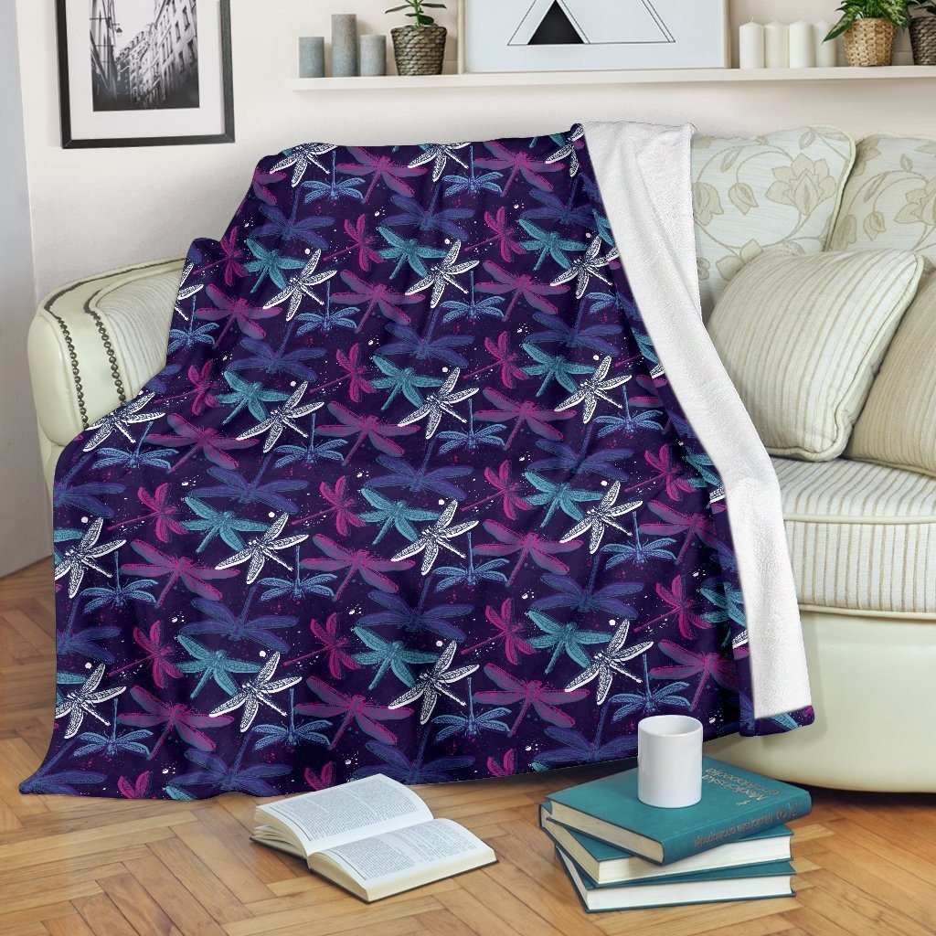 Mystic Dragonfly Fleece Blanket Amazing Gift Idea-Gear Wanta