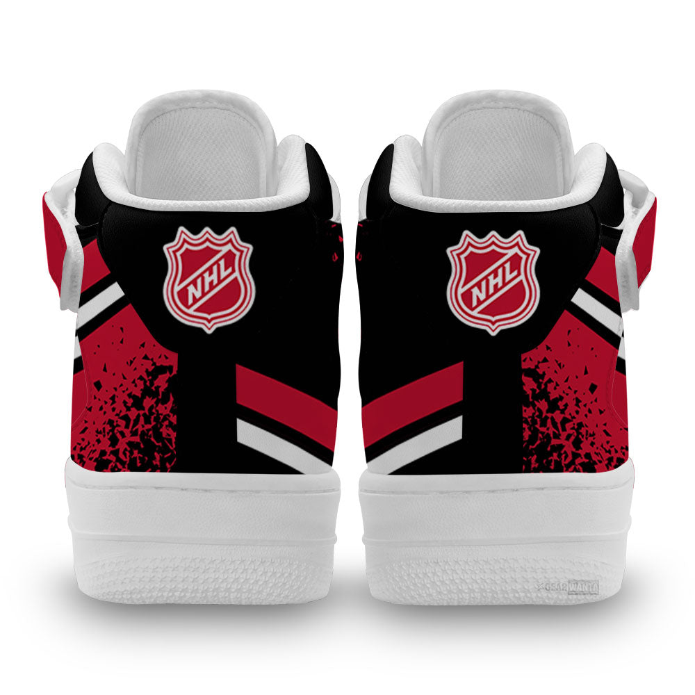 NJ Devils Air Mid Shoes Custom Hockey Sneakers Fans-Gear Wanta