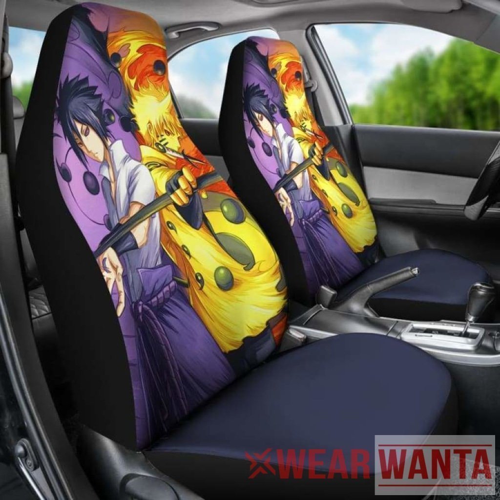 NRT vs Sasuke Car Seat Covers Custom Anime Car Accessories NH1911-Gear Wanta