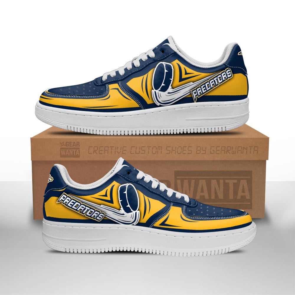 Nashville Predators Air Sneakers Custom For Fans-Gear Wanta