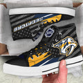 Nashville Predators High Top Shoes Custom American Flag Sneakers-Gear Wanta