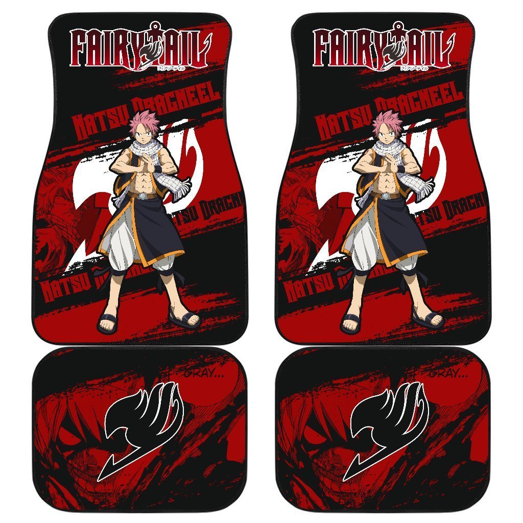 Natsu Dragneel Fairy Tail Car Floor Mats Anime Gift Love Red Color-Gear Wanta