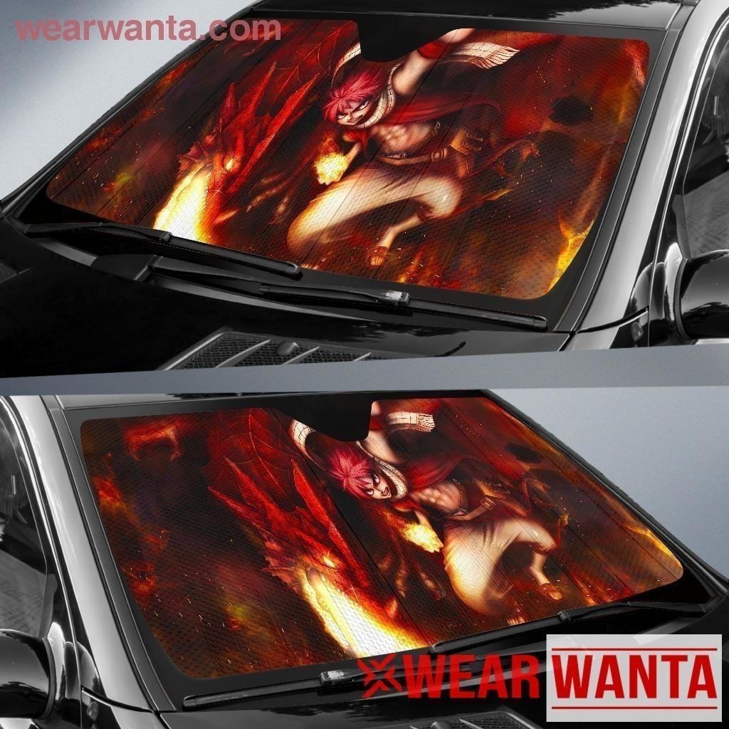 Natsu & Dragon Dragneel Fairy Tail Car Sun Shade NH06-Gear Wanta