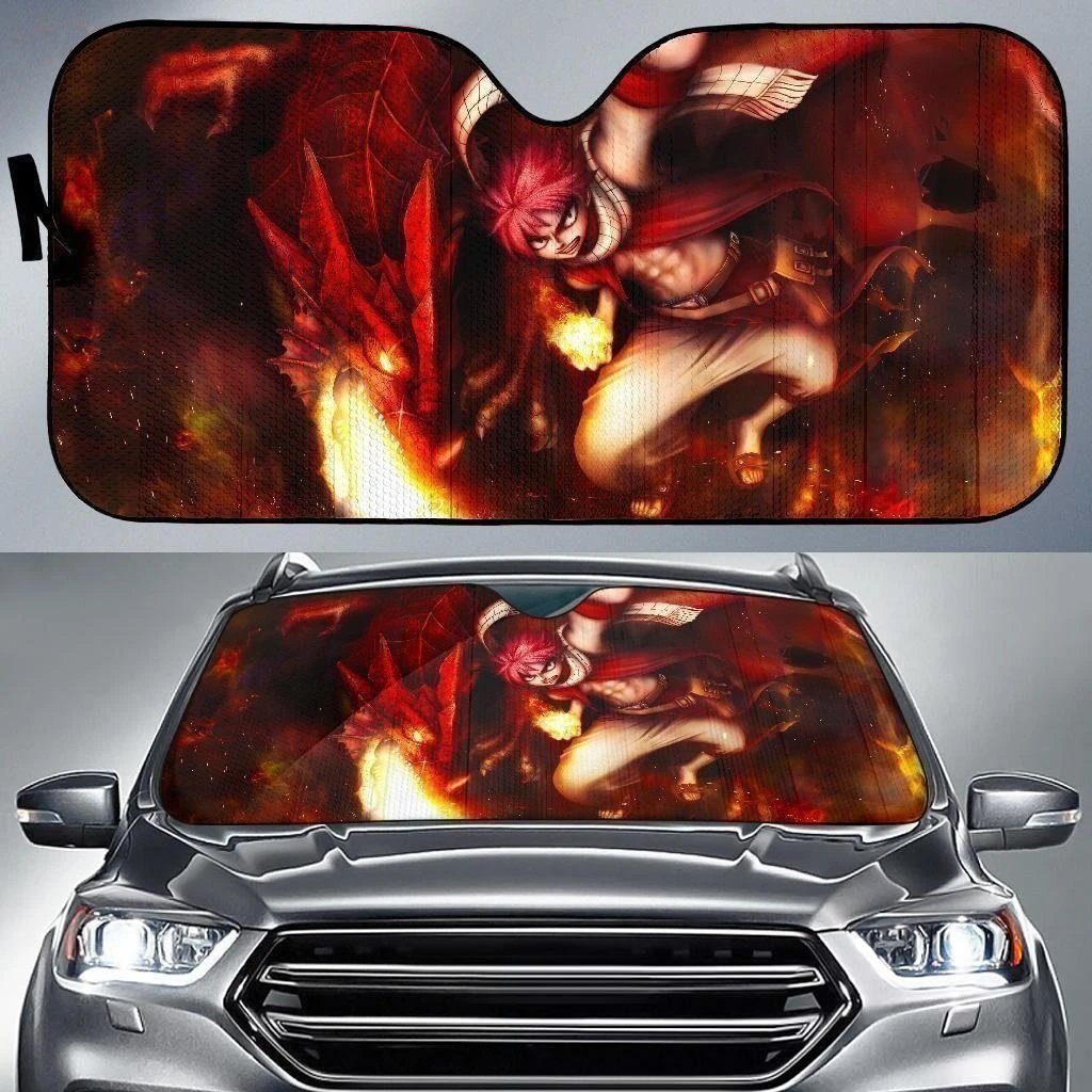 Natsu & Dragon Dragneel Fairy Tail Car Sun Shade NH06-Gear Wanta