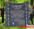 Navy Soldier Veteran To My Dad Quilt Blanket Dad Gift-Gear Wanta