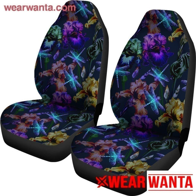 Neon Blue Purple Pink Dragonfly Car Seat Covers LT04-Gear Wanta