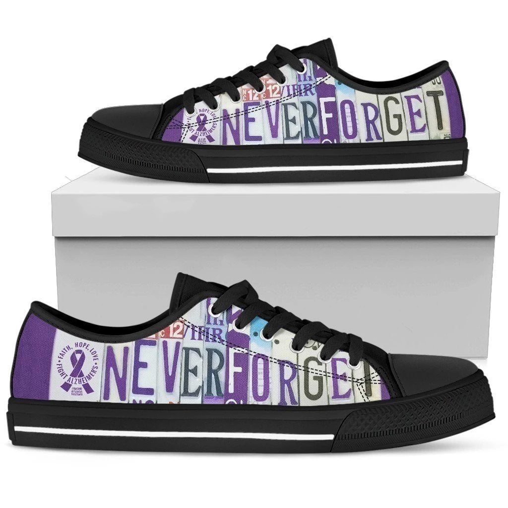 Never Forget Alzheimer Awareness Sneaker Women's Low Top Shoes NH08-Gear Wanta