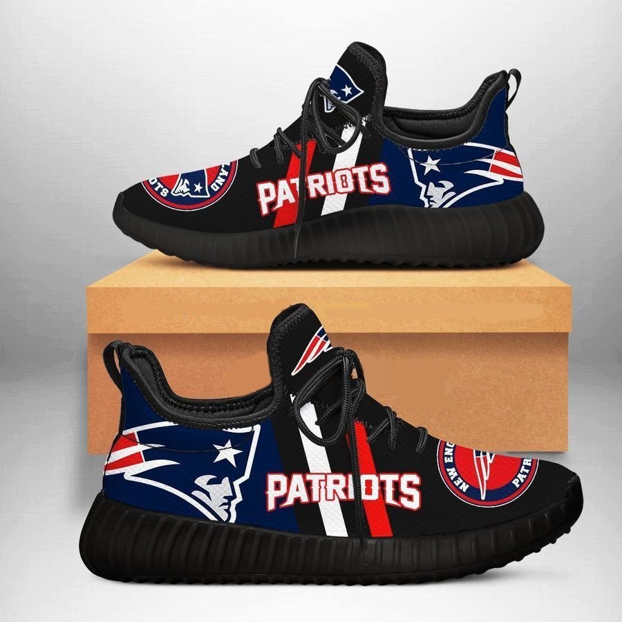 New England Patriots 3 Shoes Black Shoes Fan Gift Idea Ru-Gear Wanta