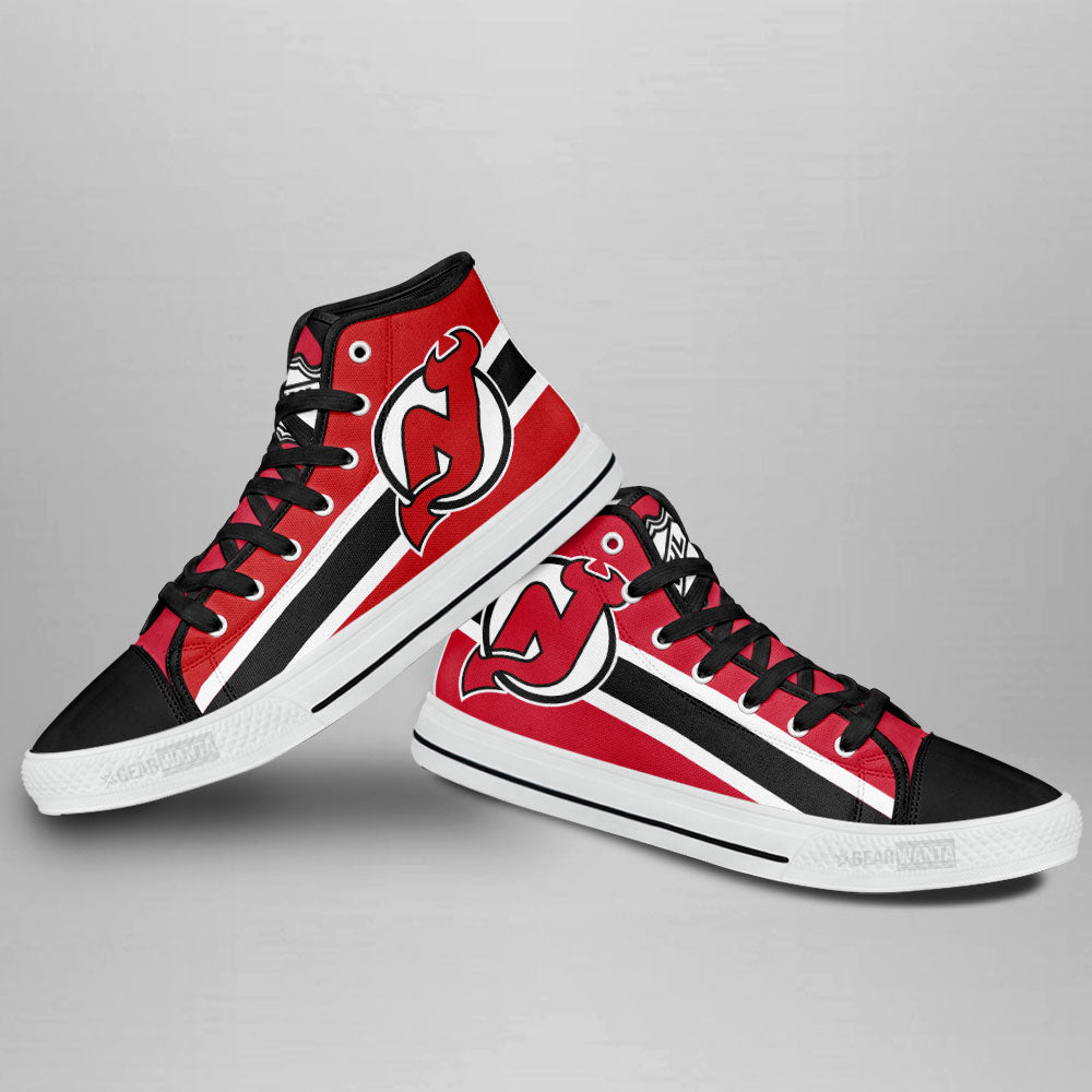 New Jersey Devils High Top Shoes Custom Sneakers-Gear Wanta