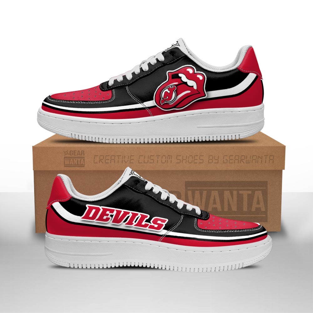 New Jersey Devils Sneakers Custom Force Shoes Sexy Lips For Fans-Gear Wanta