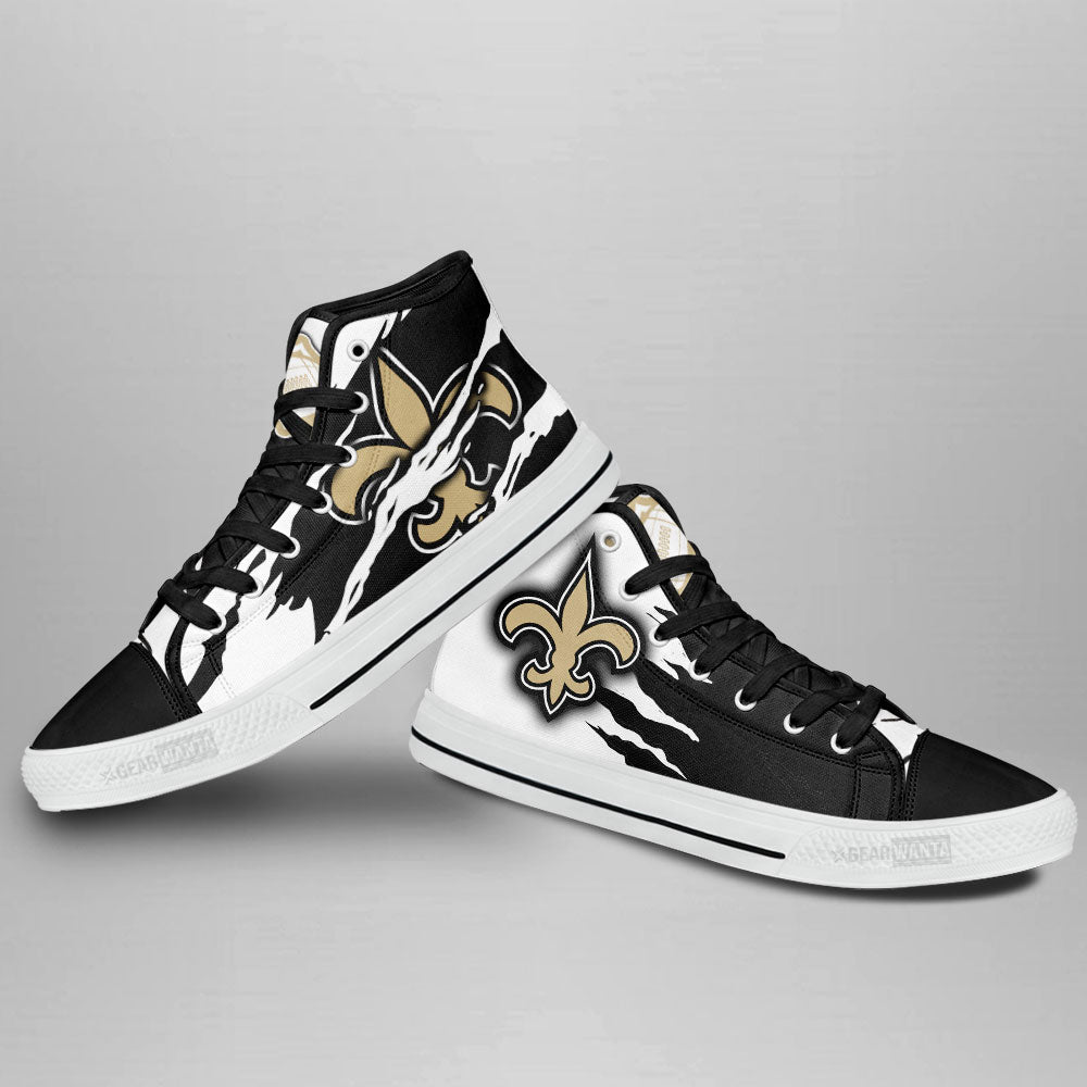 New Orleans Saints High Top Shoes Custom For Fans-Gear Wanta