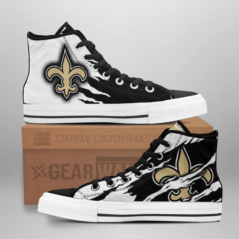 New Orleans Saints High Top Shoes Custom For Fans-Gear Wanta