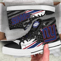 New York Giants High Top Shoes Custom American Flag Sneakers-Gear Wanta