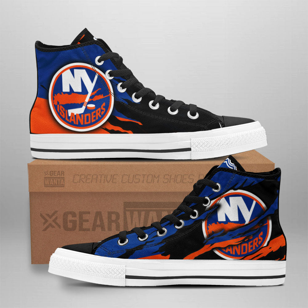 New York Islanders High Top Shoes Custom For Fans-Gear Wanta