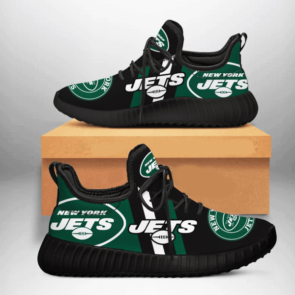 New York Jets Sneakers Custom 4 Shoes black shoes-Gear Wanta