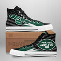 New York Jets High Top Shoes Custom American Flag Sneakers-Gear Wanta