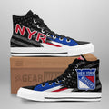 New York Rangers High Top Shoes Custom American Flag Sneakers-Gear Wanta