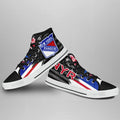 New York Rangers High Top Shoes Custom American Flag Sneakers-Gear Wanta