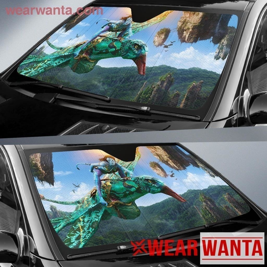 Neytiri Riding Her Ikran Avatar Car Sun Shade-Gear Wanta