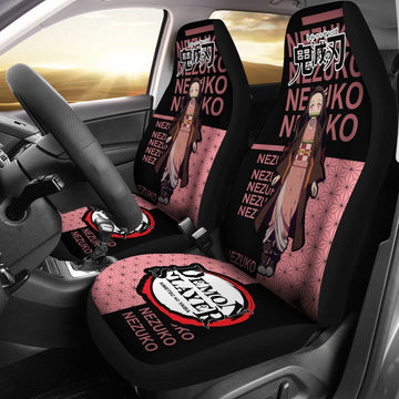 Nezuko Demon Slayer Car Seat Covers Gifts Custom Anime Car Accessories-Gear Wanta