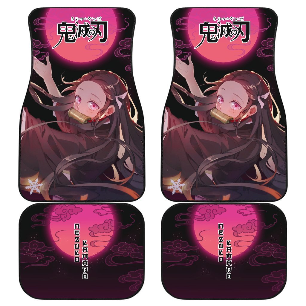 Nezuko Kamado Demon Slayer Under The Moon Car Floor Mats Anime-Gear Wanta