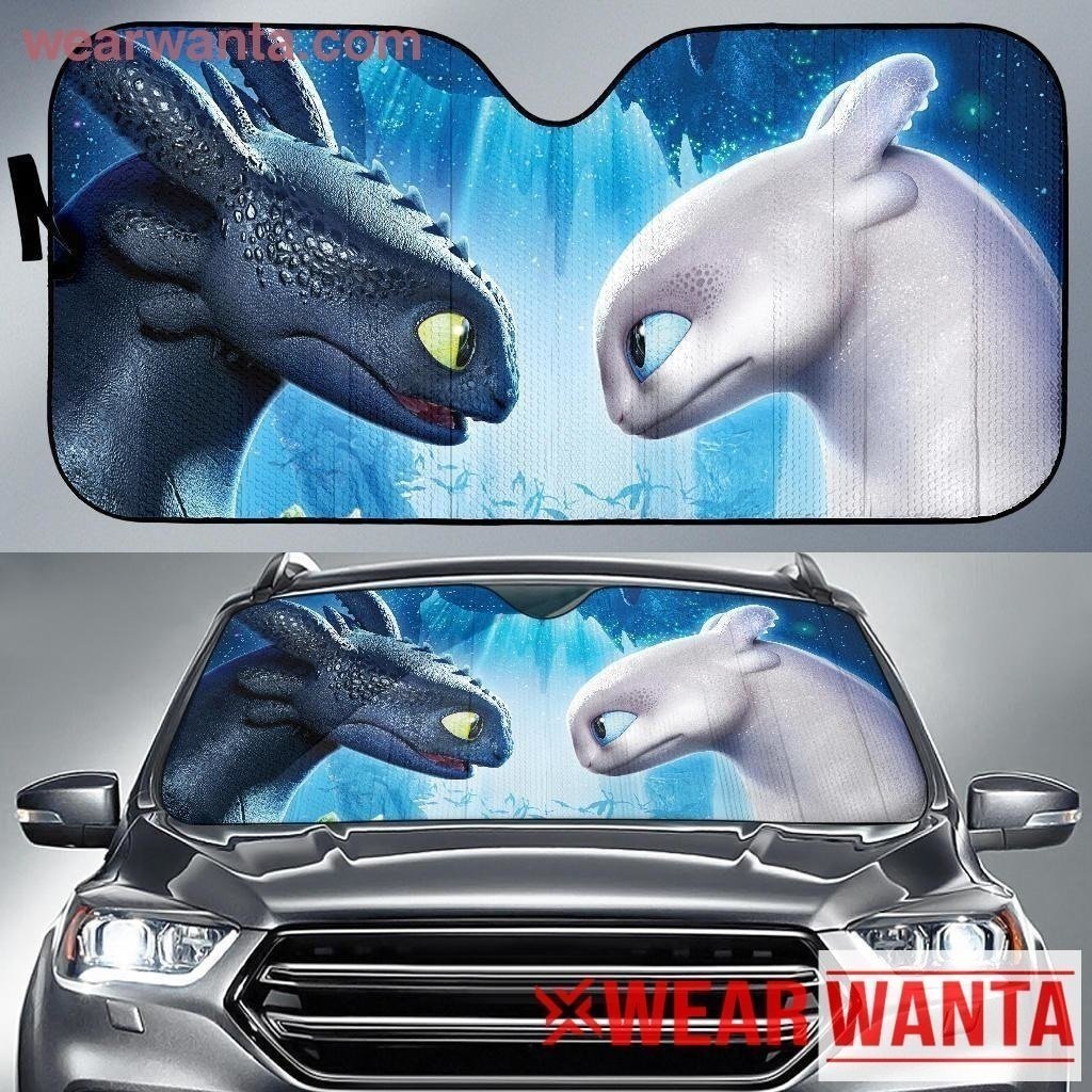 Night Fury And Light Fury Dragon Car Sun Shade NH07-Gear Wanta