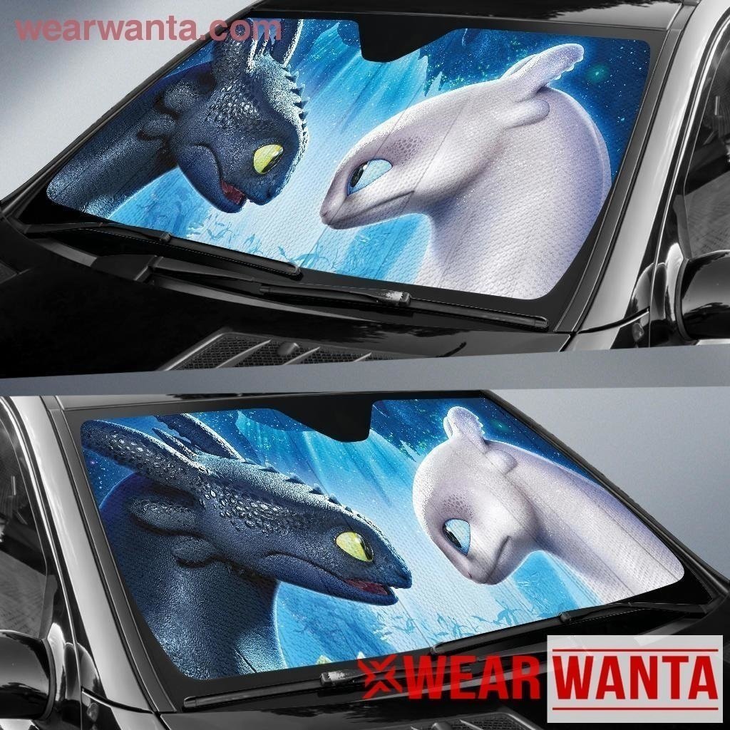 Night Fury And Light Fury Dragon Car Sun Shade NH07-Gear Wanta