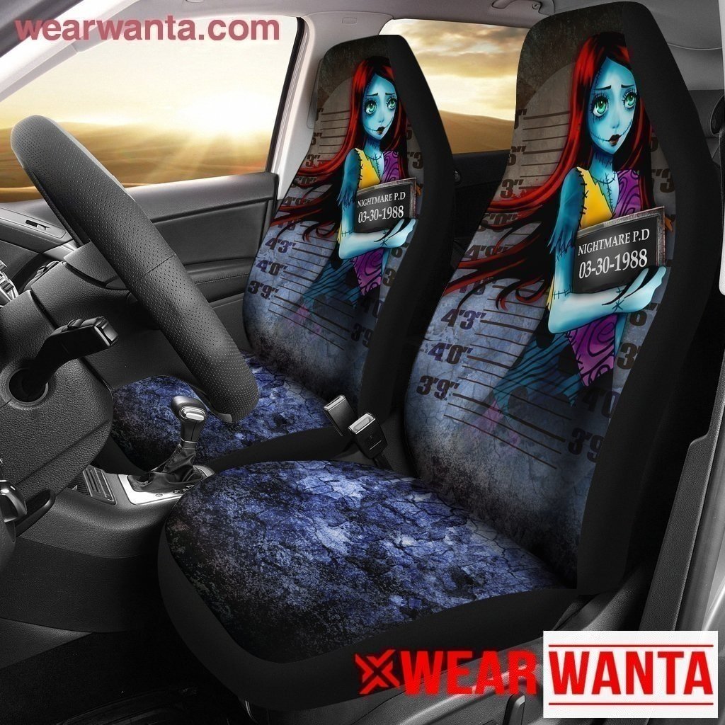 Nightmare Before Christmas Sally Car Seat Covers Custom Police Wanted-Gear Wanta