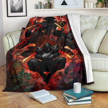 Ninja Fighting Fleece Blanket Amazing Fan Gift-Gear Wanta