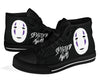 No-Face Sneakers Kaonashi Spirited Away High Top Shoes Fan-Gear Wanta