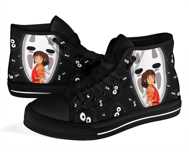 No-Face and Chihiro Sneakers Ghibli High Top Shoes Custom PT20-Gear Wanta
