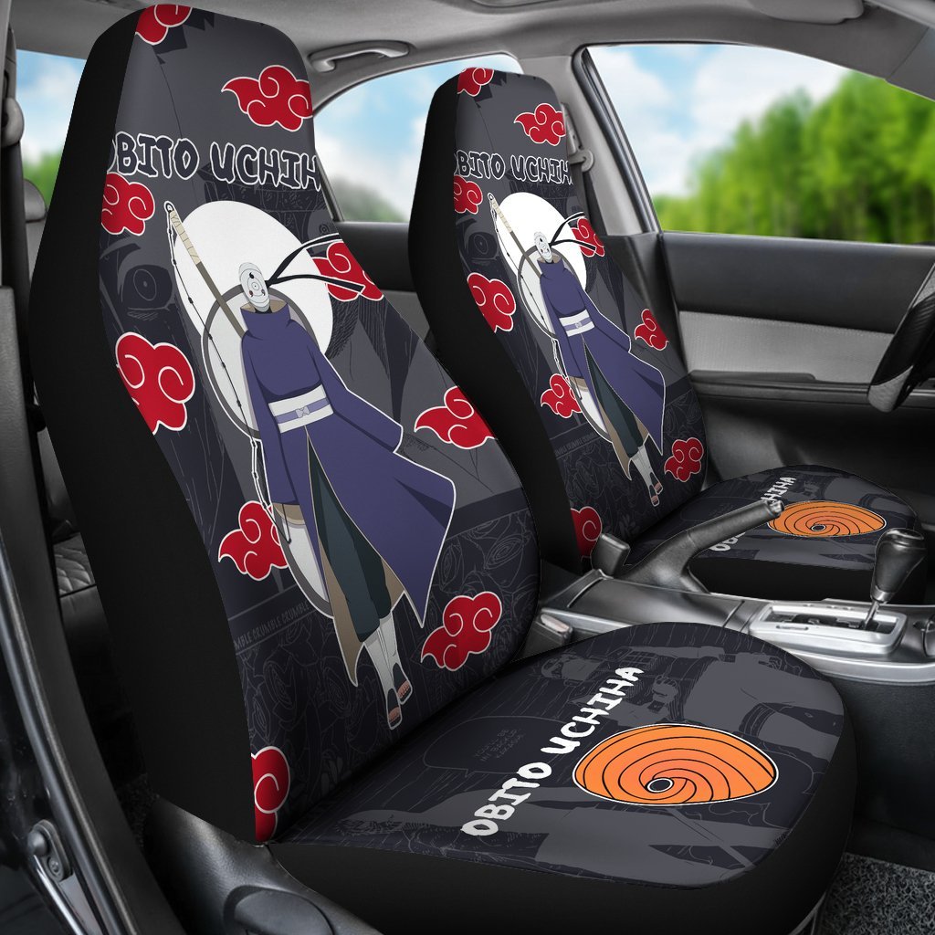 Obito Uchiha NRT Akatsuki Members Car Seat Covers Custom Anime Car Accessories-Gear Wanta