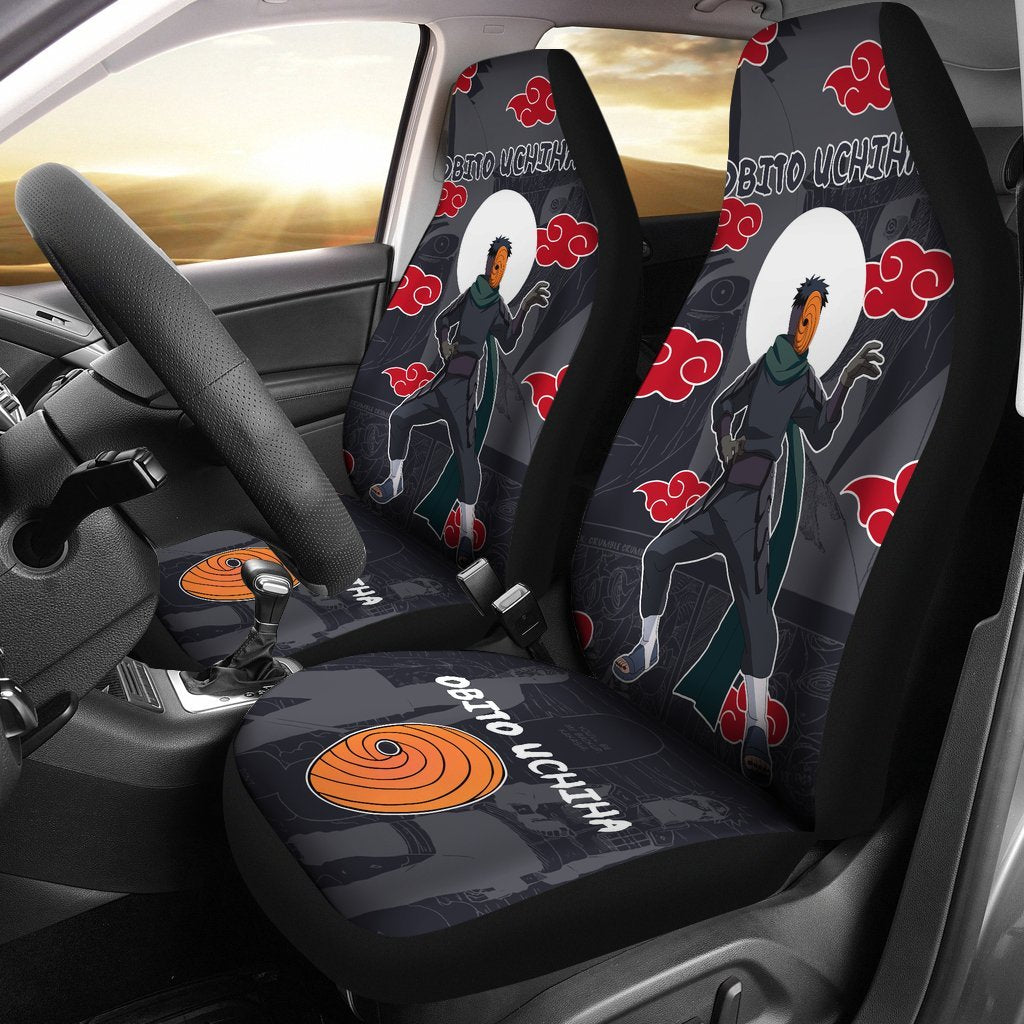 Obito Uchiha NRT Akatsuki Members Car Seat Covers For Best Fan Anime-Gear Wanta