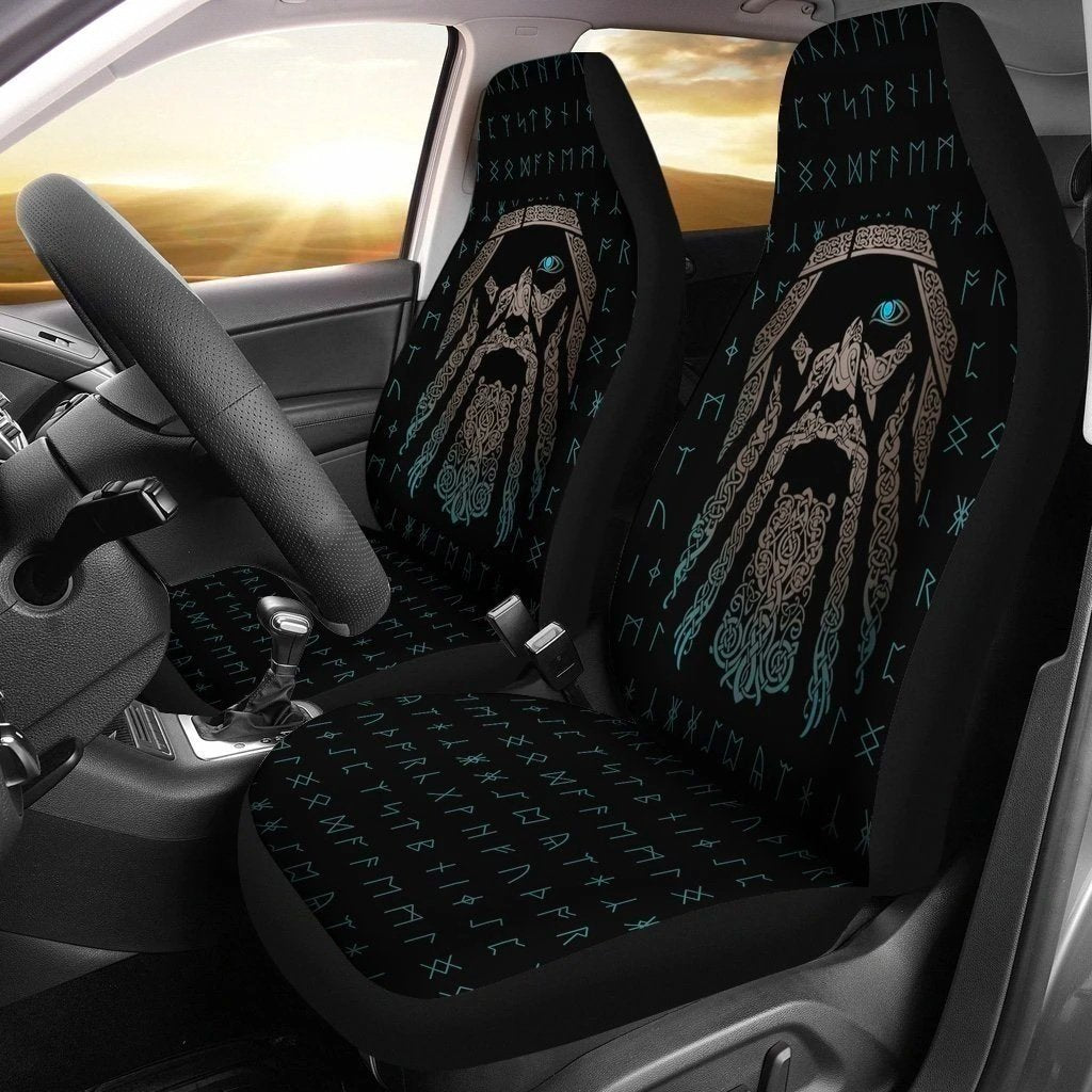 Odin Face Viking Style Car Seat Covers Gift Idea-Gear Wanta