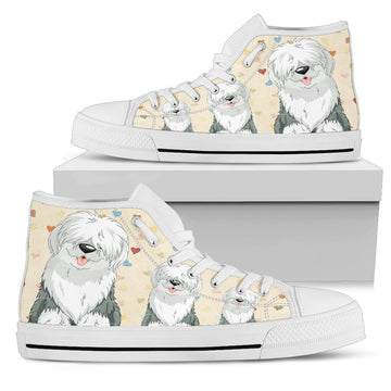 Old English Sheepdog Shoes High Top For Women-Gear Wanta