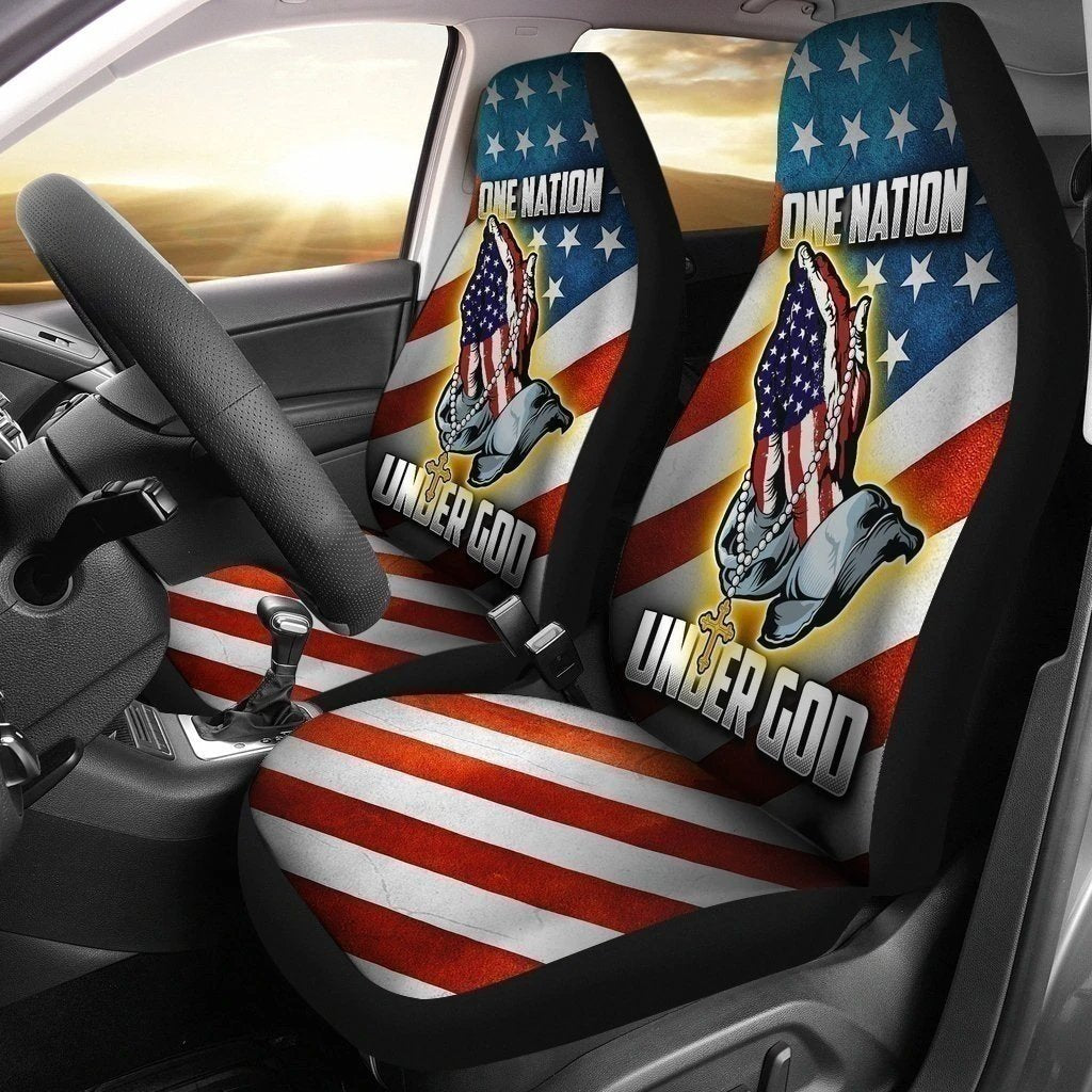 One Nation Under God American Flag Car Seat Covers MN05-Gear Wanta